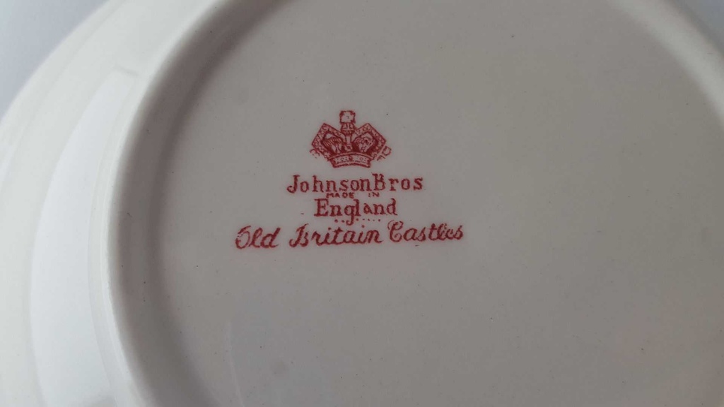 [45813311] Schüssel Servierschüssel Johnson Bros Old Britain Castles Rot gebraucht - gut Bild 5