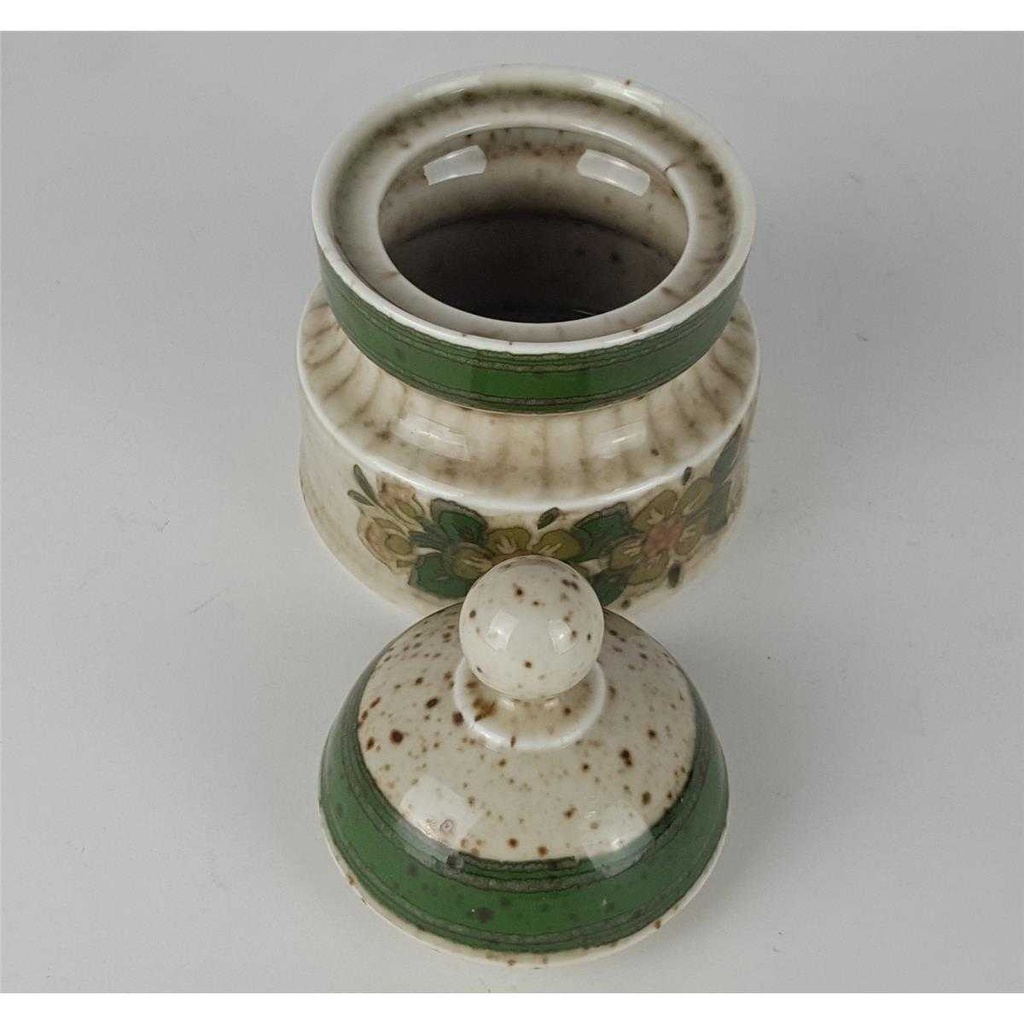 [458133116] Zuckerdose Winterling Marktleuthen Blumenmotiv grün gebraucht - sehr gut Bild 3