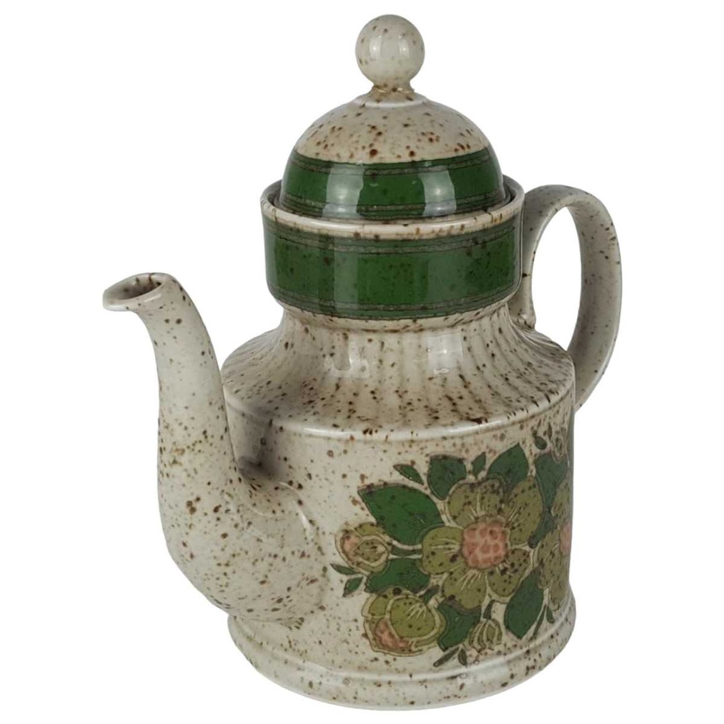 [458133120] Kaffeekanne 1,2 L Winterling Marktleuthen Blumenmotiv grün gebraucht - sehr gut Bild 2