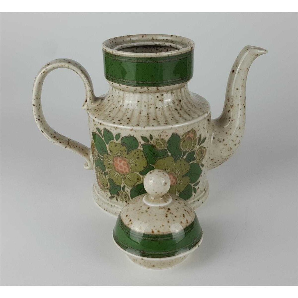 [458133120] Kaffeekanne 1,2 L Winterling Marktleuthen Blumenmotiv grün gebraucht - sehr gut Bild 5