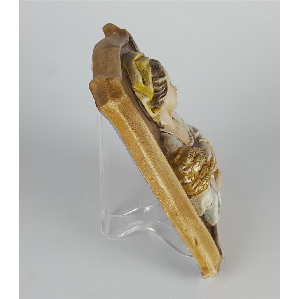 [2118988] 3D Porzellan Wandbild Deko Frau mit Weizen 16,3x19 cm Bild 3