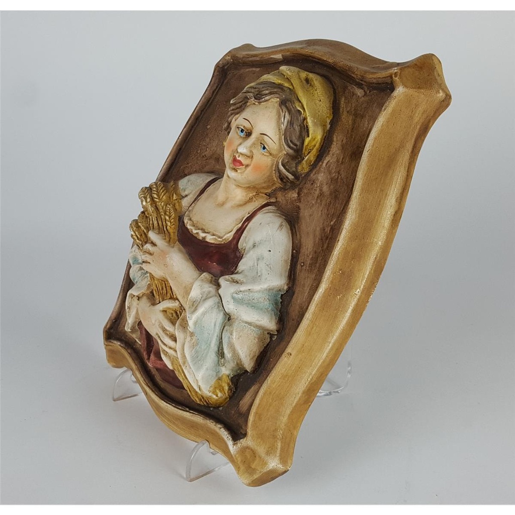 [2118988] 3D Porzellan Wandbild Deko Frau mit Weizen 16,3x19 cm Bild 6