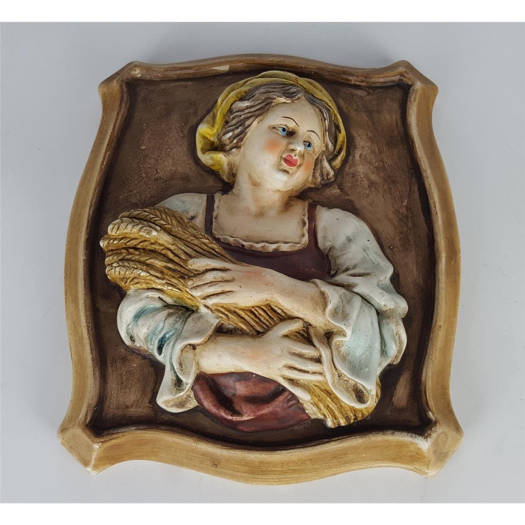 [2118988] 3D Porzellan Wandbild Deko Frau mit Weizen 16,3x19 cm Bild 8