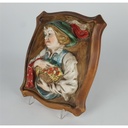 [2118989] 3D Porzellan Wandbild Deko Frau mit Obstkorb 16x19 cm Bild 6