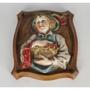 [2118989] 3D Porzellan Wandbild Deko Frau mit Obstkorb 16x19 cm Bild 7
