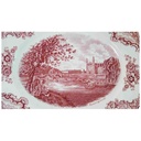 [45813314-1] Servierplatte Speiseplatte Fleischplatte 30x25,2 cm Johnson Bros Old Britain Castles Rot gebraucht - sehr gut Bild 2