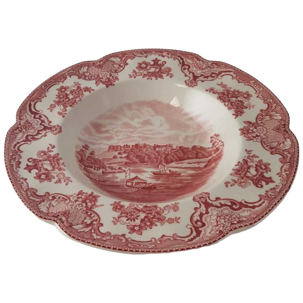 [45813317] Suppenteller 22,5 cm Johnson Bros Old Britain Castles Rot gebraucht - sehr gut Bild 2