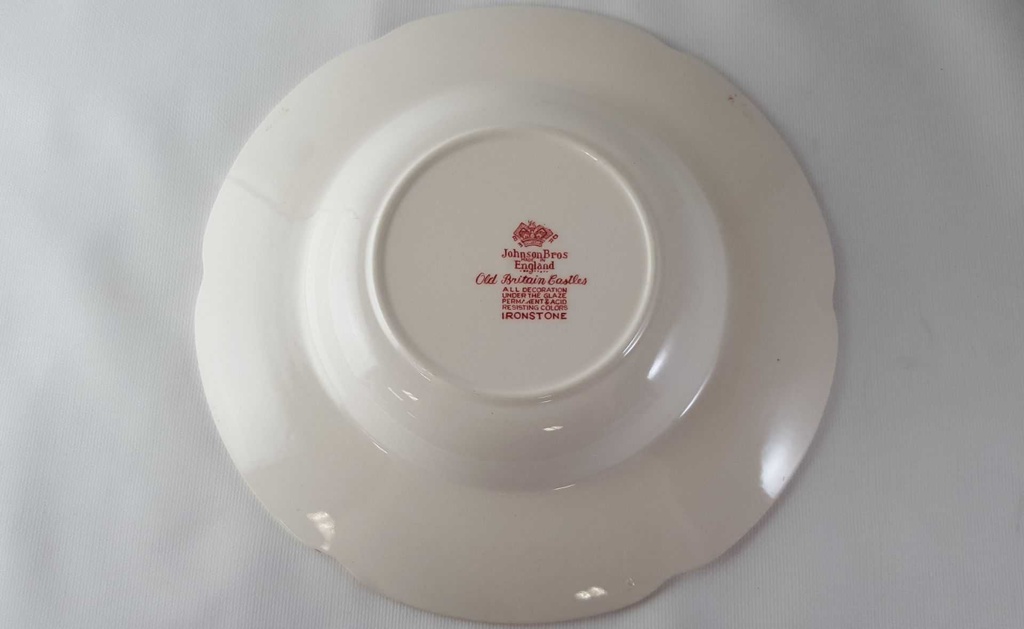 [45813317] Suppenteller 22,5 cm Johnson Bros Old Britain Castles Rot gebraucht - sehr gut Bild 4
