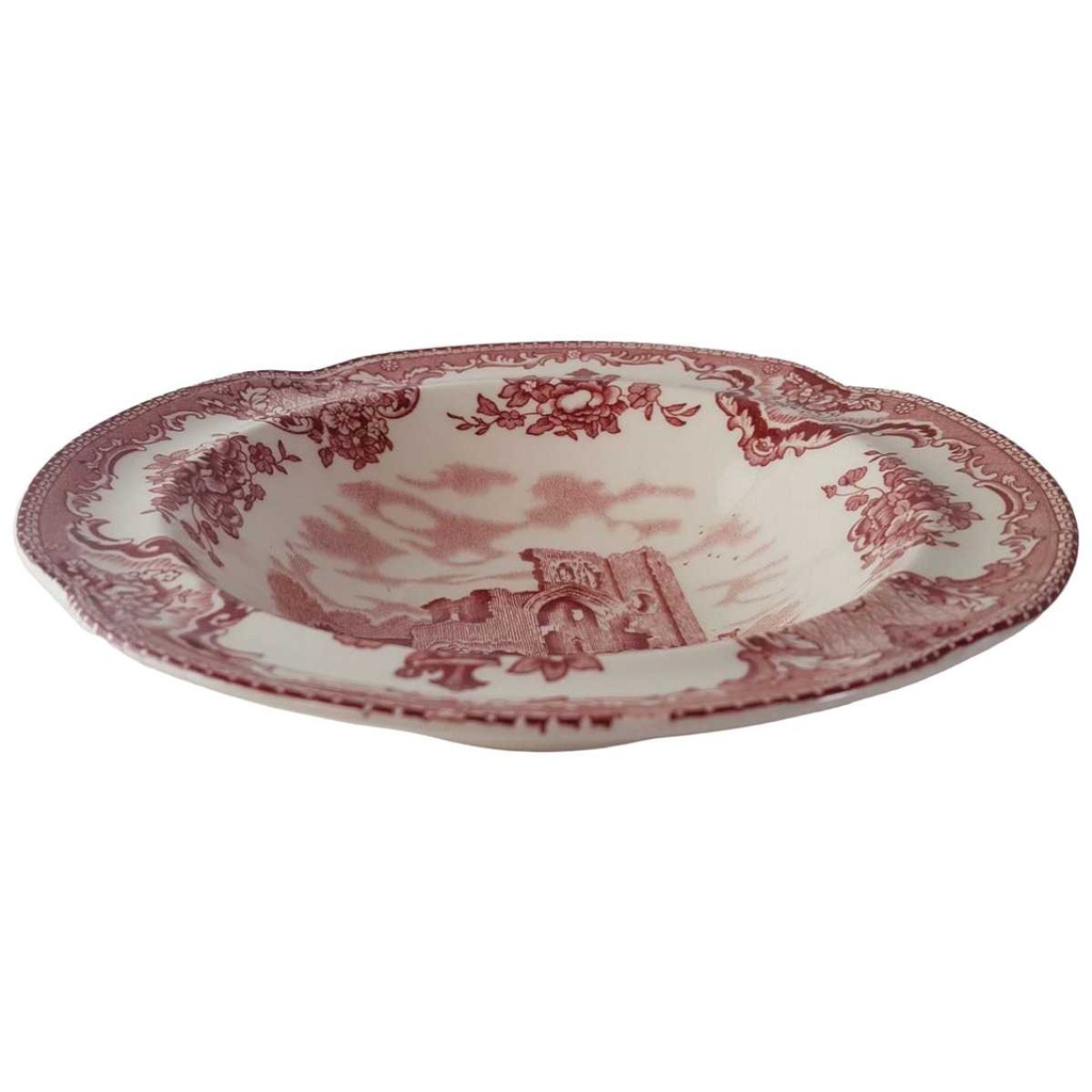 [45813319] Dessertschale mit Fahne 16,3 cm Johnson Bros Old Britain Castles Rot gebraucht - sehr gut Bild 2