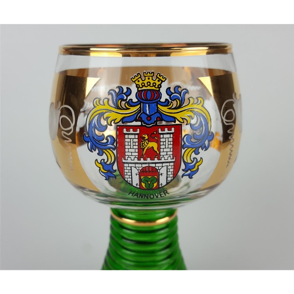 [458133206] Römer Weinglas Andenkenglas Hannover Goldrand H 14,7 cm Bild 2