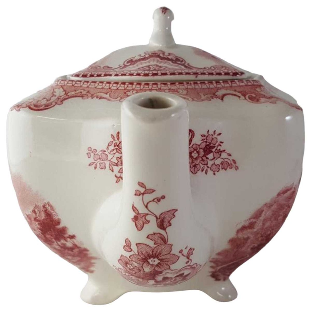[45813324] Teekanne 0,8 L Johnson Bros Old Britain Castles Rot gebraucht - gut Bild 2
