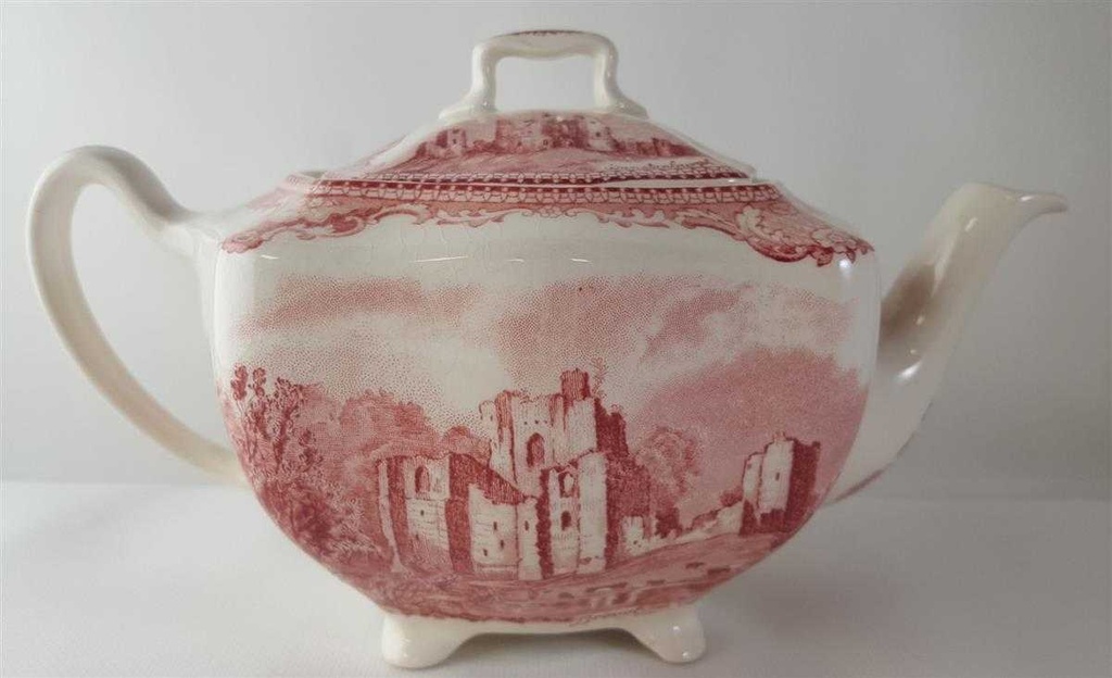 [45813324] Teekanne 0,8 L Johnson Bros Old Britain Castles Rot gebraucht - gut Bild 3