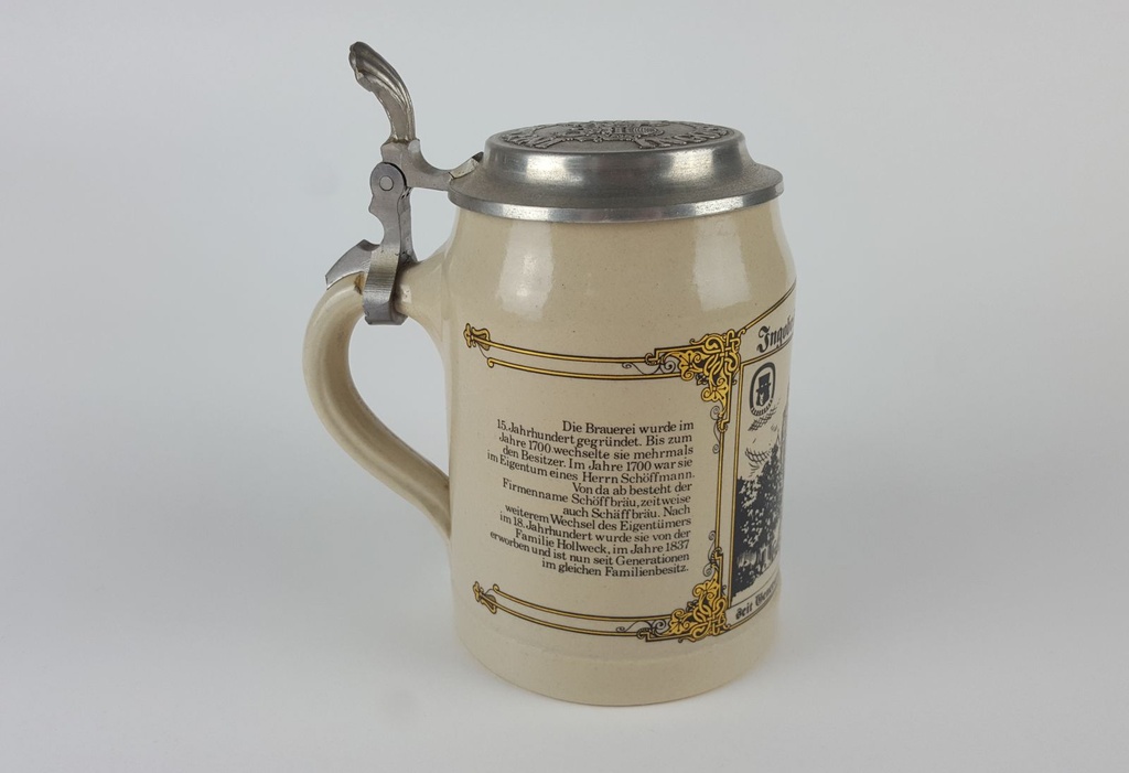 [2118994] Bierkrug mit Deckel 0,5 L Motiv Ingolbräu Ingolstadt Kreuzthor und Münster Bild 3
