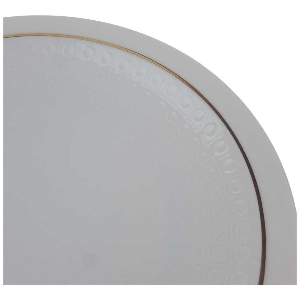 [458133248] Kuchenteller Dessertteller Goldrand 20 cm AK Kaiser Porzellan Form 40 Reliefdekor Weiß gebraucht - gut Bild 2