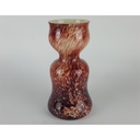 [458133265] dekorative Blumenvase Glasvase Murano-Stil rot-beige H 23,5 D 12,5 cm Bild 3