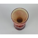 [458133265] dekorative Blumenvase Glasvase Murano-Stil rot-beige H 23,5 D 12,5 cm Bild 5