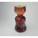 [458133265] dekorative Blumenvase Glasvase Murano-Stil rot-beige H 23,5 D 12,5 cm Bild 7