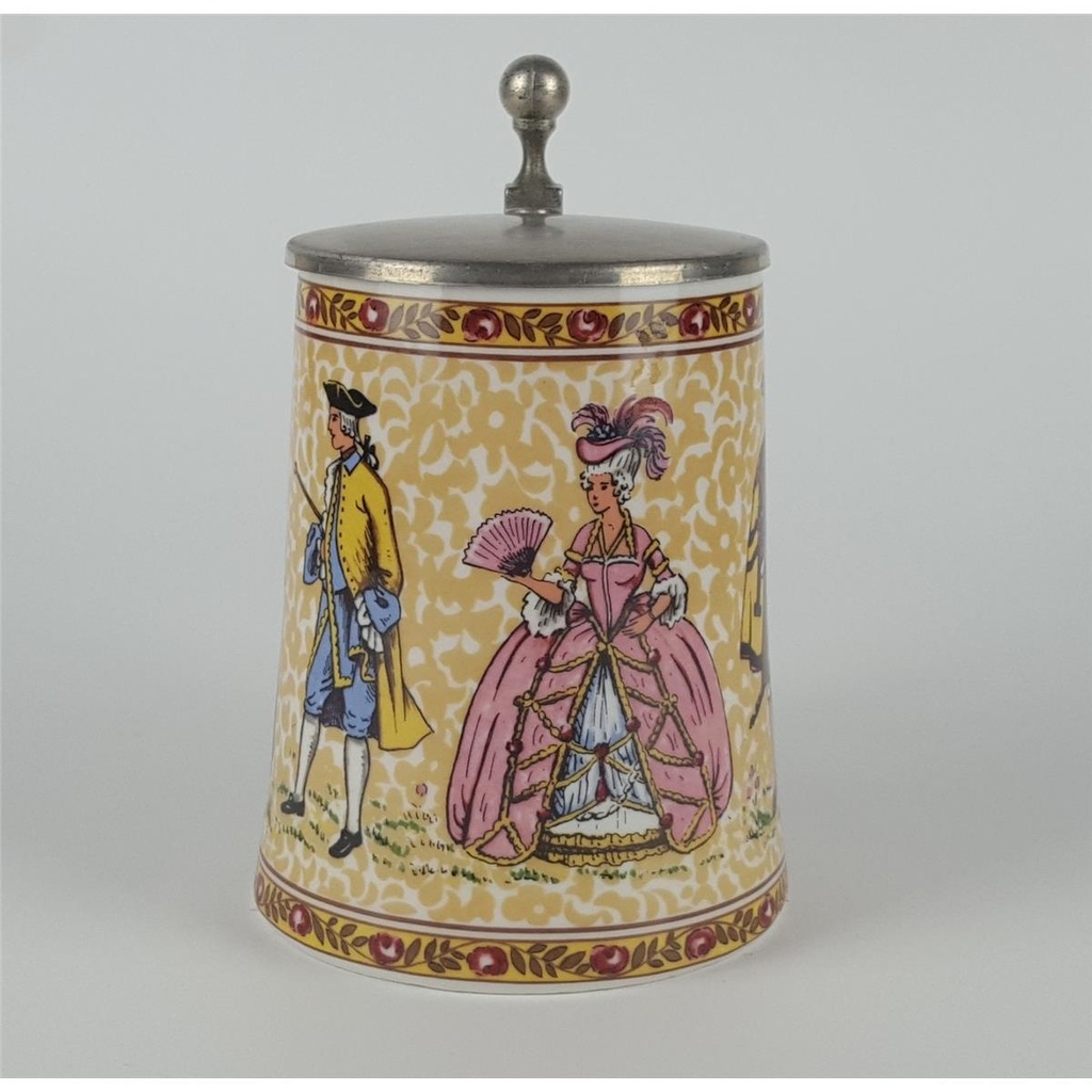 [2118999] BMF Bierkrug Bierseidel mit Zinndeckel Motiv H 16,4 cm Bild 2