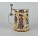 [2118999] BMF Bierkrug Bierseidel mit Zinndeckel Motiv H 16,4 cm Bild 3
