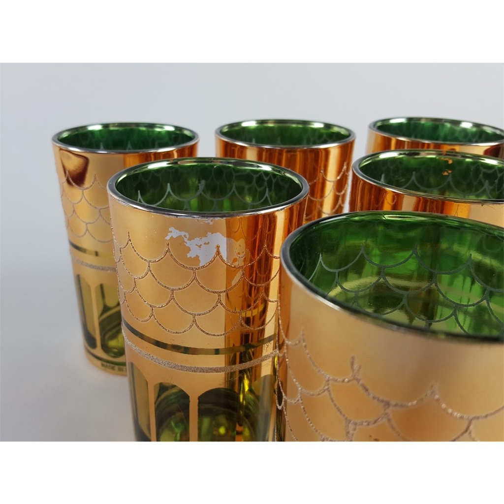 [2119000] 6er Set edle Wassergläser Tringläser mit Golddekor 0,2 L Bild 4