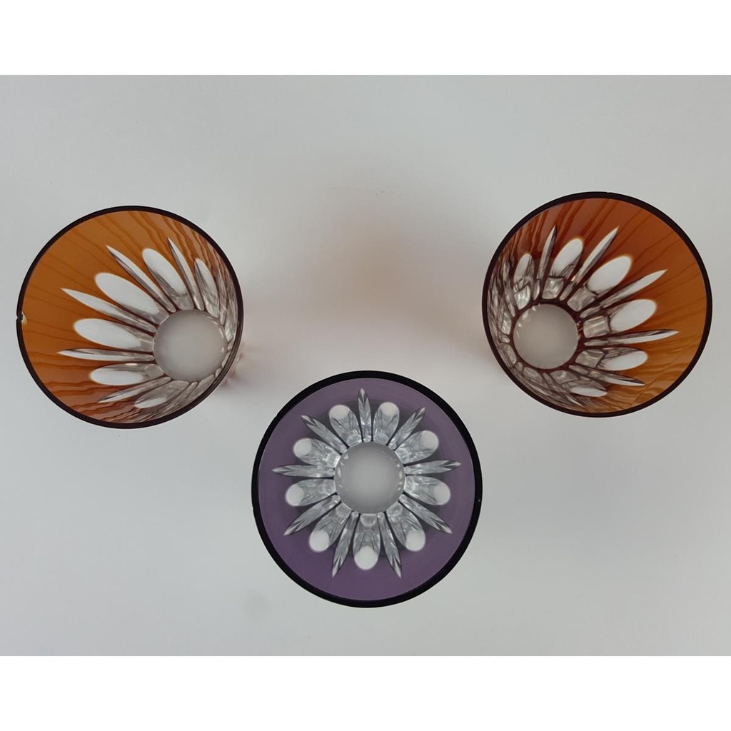 [2119001] 3er Set Trinkgläser Römergläser 2 Farben H 8,5 D 7,2 cm Bild 3