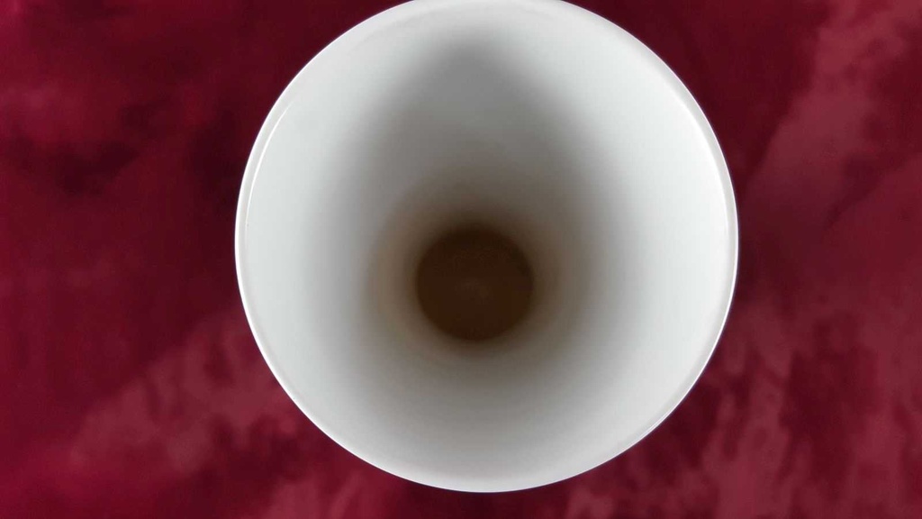 [458133341] Vase Blumenvase Goldrand 21 cm Hutschenreuther Weiß Selb gebraucht - gut Bild 3