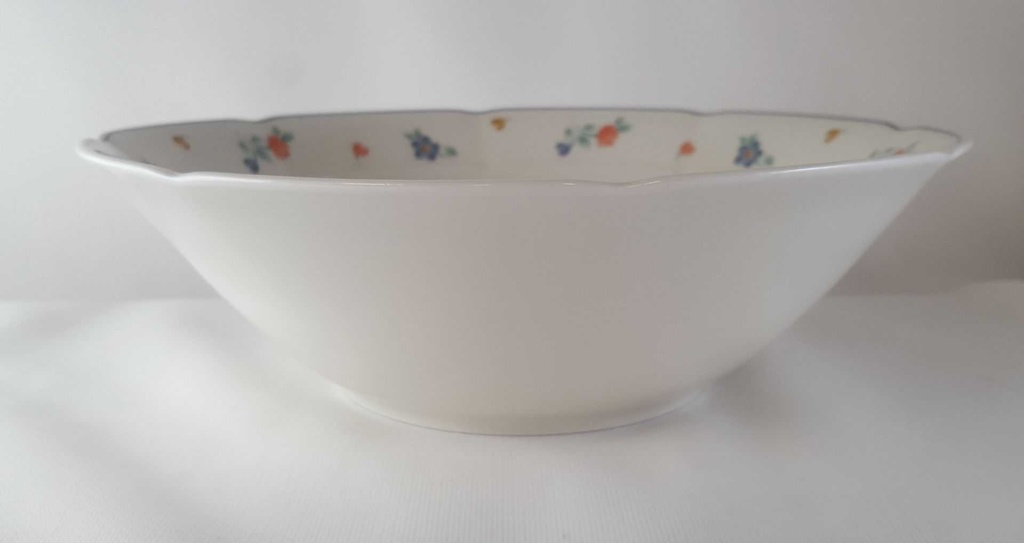 [45813358] Schüssel Servierschüssel 24,5 cm Mitterteich Form 2250 Stefanie Blümchen Blaurand gebraucht - neuwertig Bild 3