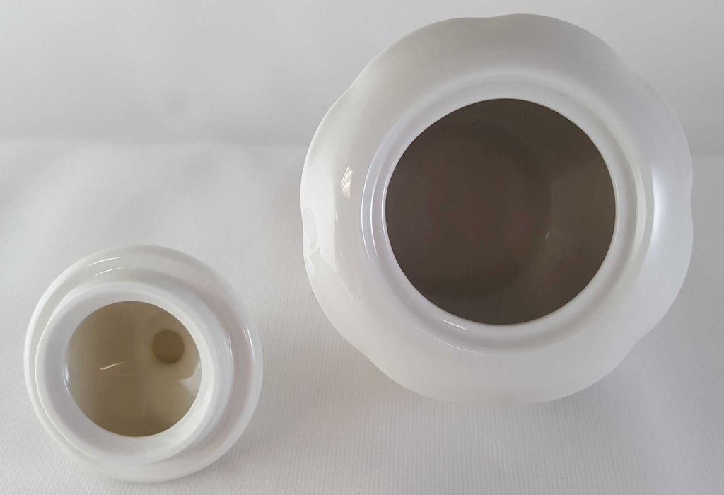 [45813361] Zuckerdose Mitterteich Form 2250 Stefanie Blümchen Blaurand gebraucht - neuwertig Bild 3