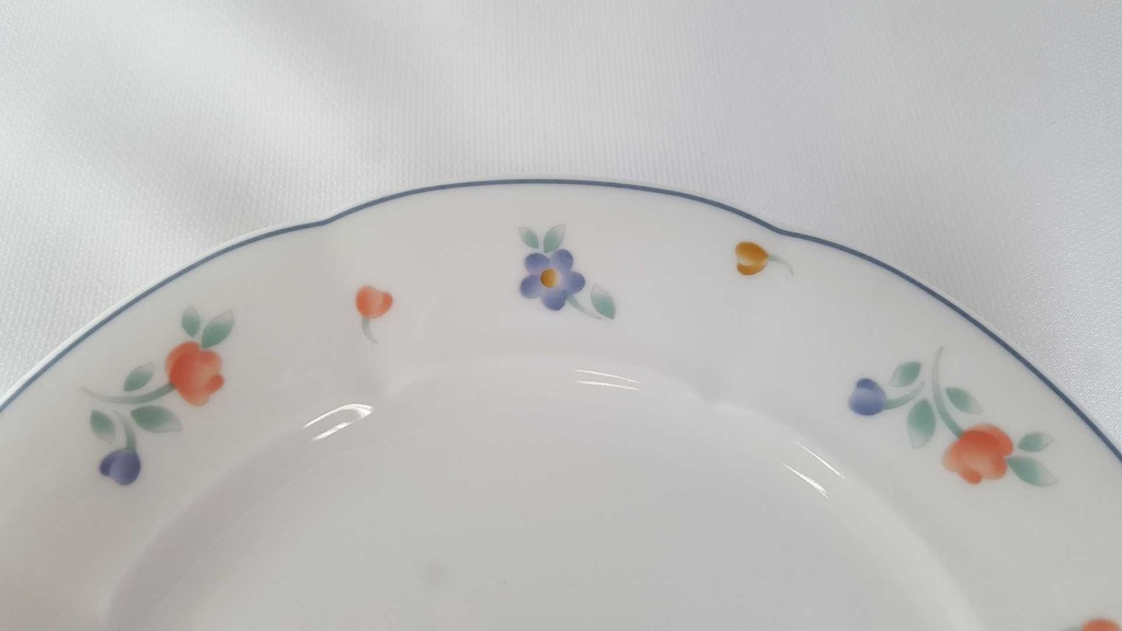 [45813368] Kuchenteller Dessertteller Frühstücksteller 19,6 cm Mitterteich Form 2250 Stefanie Blümchen Blaurand gebraucht - neuwertig Bild 3