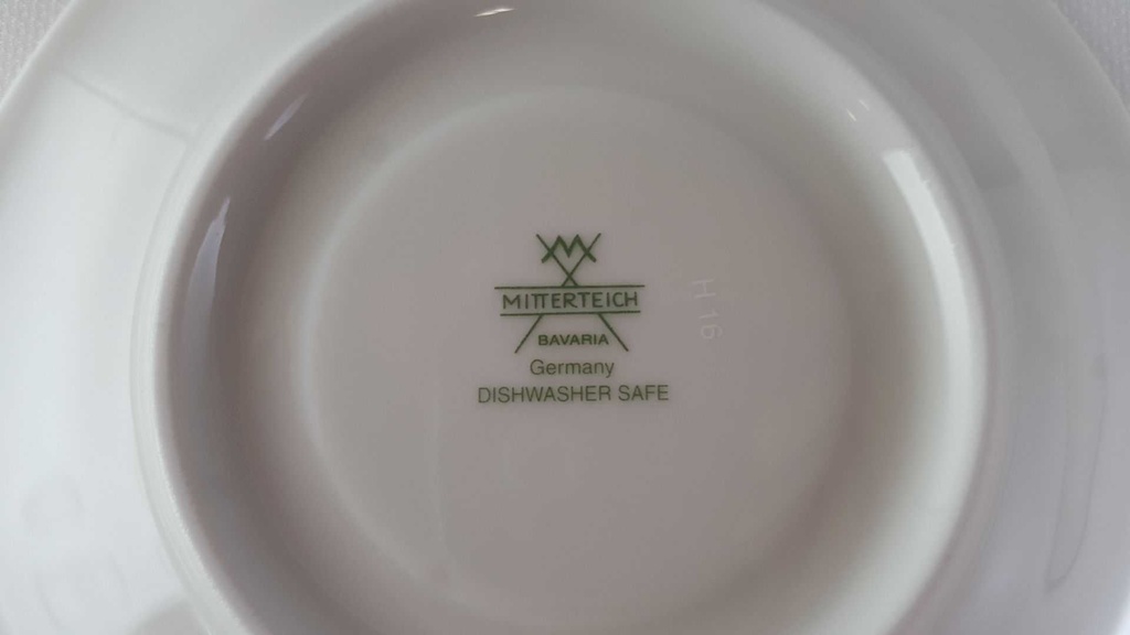 [45813370] Untertasse für Kaffee 14,3 cm Mitterteich Form 2250 Stefanie Blümchen Blaurand gebraucht - neuwertig Bild 4