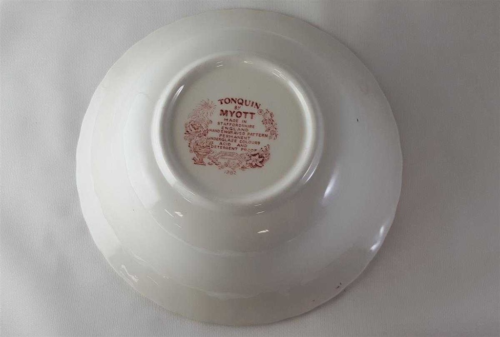 [45813404] Schüssel Servierschüssel 21,2 cm Myott Tonquin Rot gebraucht - sehr gut Bild 3