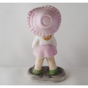 [45813417] Porzellan Figur Mädchen mit einem Korb Welpen H 11,3 cm Bild 3