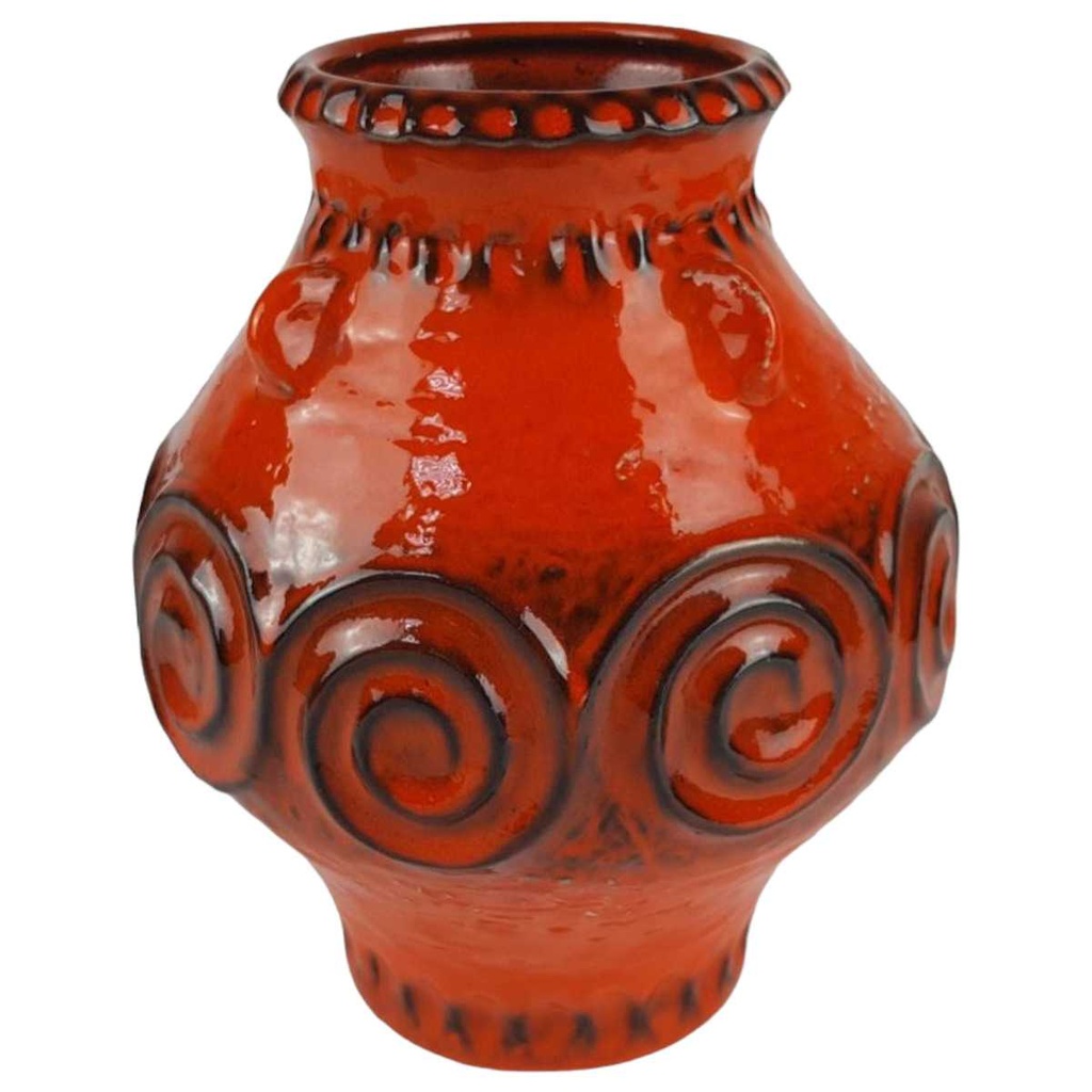 [458134272] Blumenvase 20 cm Jasba Keramik Orange gebraucht - gut Bild 2