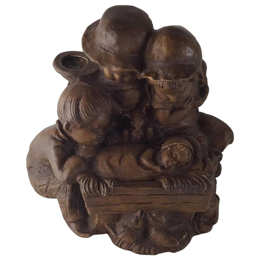 [45813438] Kerzenhalter Figur Handarbeit Einzelteile Achatit Braun gebraucht - sehr gut Bild 2
