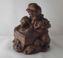 [45813438] Kerzenhalter Figur Handarbeit Einzelteile Achatit Braun gebraucht - sehr gut Bild 6