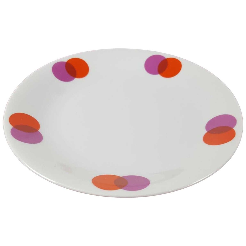 [458134403] Kuchenteller Dessertteller 19 cm Seltmann Weiden Rot Lila Kreise gebraucht - gut Bild 2