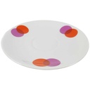 [458134404] Untertasse 14 cm Seltmann Weiden Rot Lila Kreise gebraucht - gut Bild 2