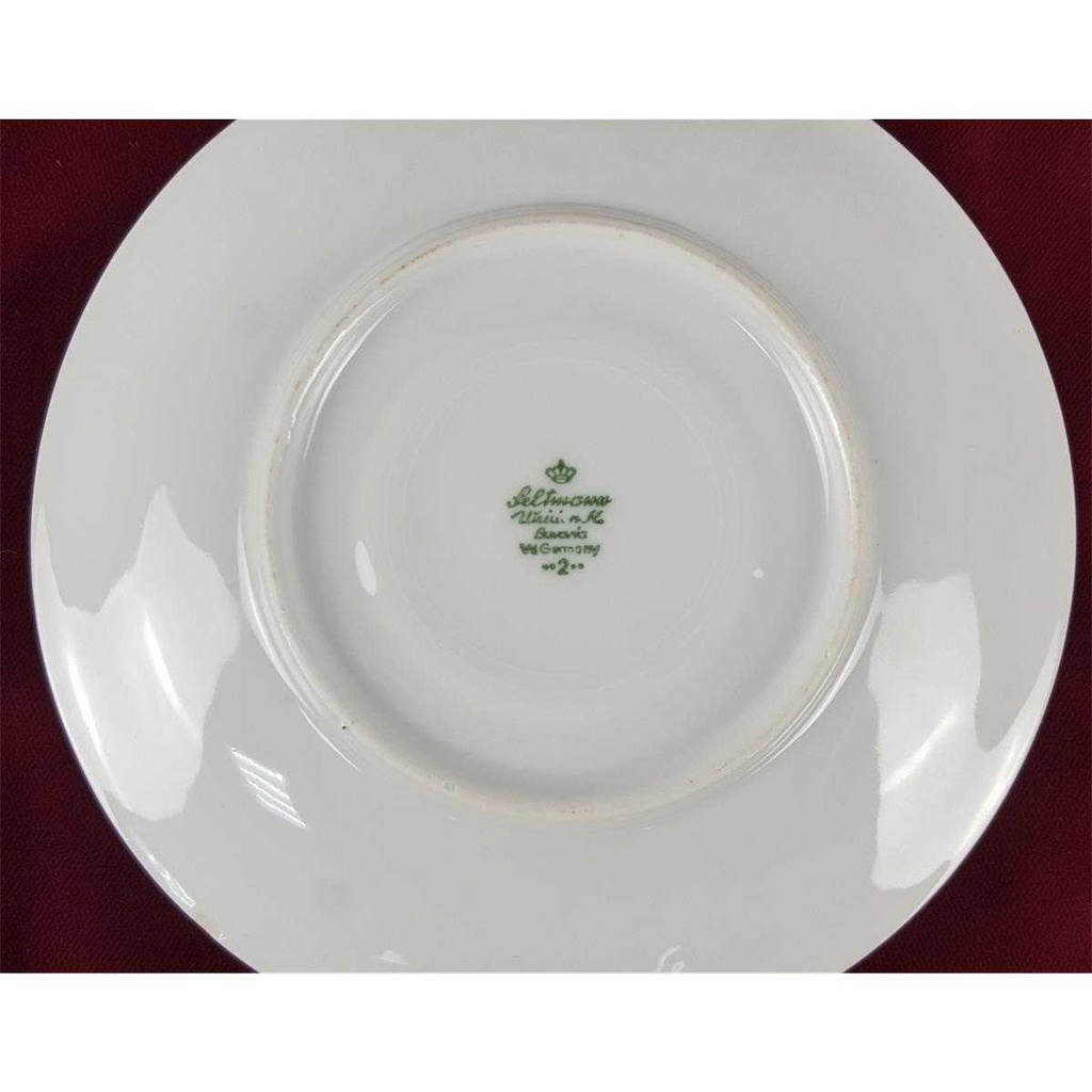 [458134404] Untertasse 14 cm Seltmann Weiden Rot Lila Kreise gebraucht - gut Bild 3