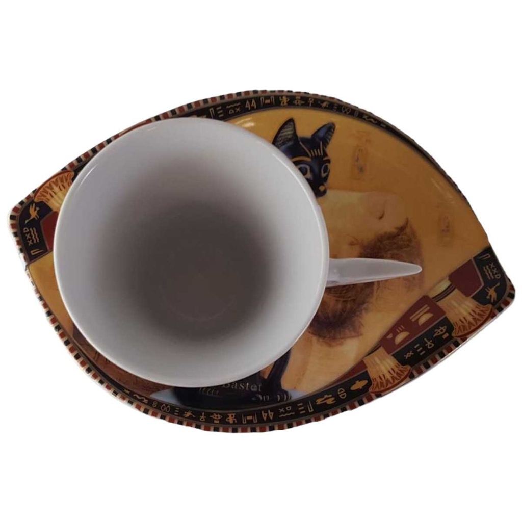 [45813450] Kaffeetasse mit Untertasse Tasse Fathi Mahmoud gebraucht - sehr gut Bild 2
