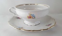 [45813451] Teetasse Tasse Teegedeck Goldrand 3tlg Schirnding Bavaria bunte Blumen gebraucht - akzeptabel Bild 4
