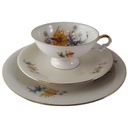 [45813453] Sammelgedeck Goldrand 3tlg Hertel Jacob Rehau Blumen gebraucht - sehr gut Bild 2