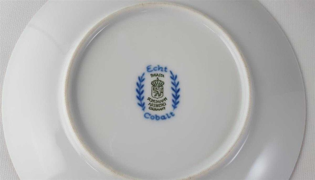 [45813492] Untertasse für Suppe Goldrand 17 cm Schumann Arzberg Form 1700 Echt Cobalt mit Bild 3