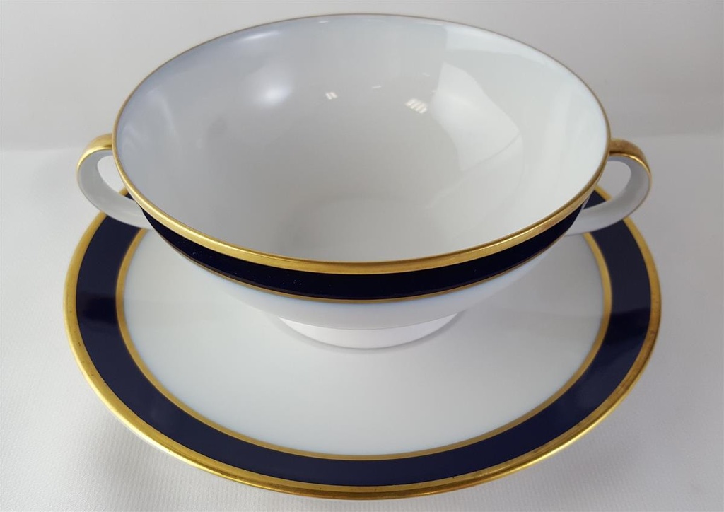 [45813499] Suppentasse mit Untertasse Goldrand 2tlg Schumann Arzberg Form 1700 Echt Cobalt Bild 2