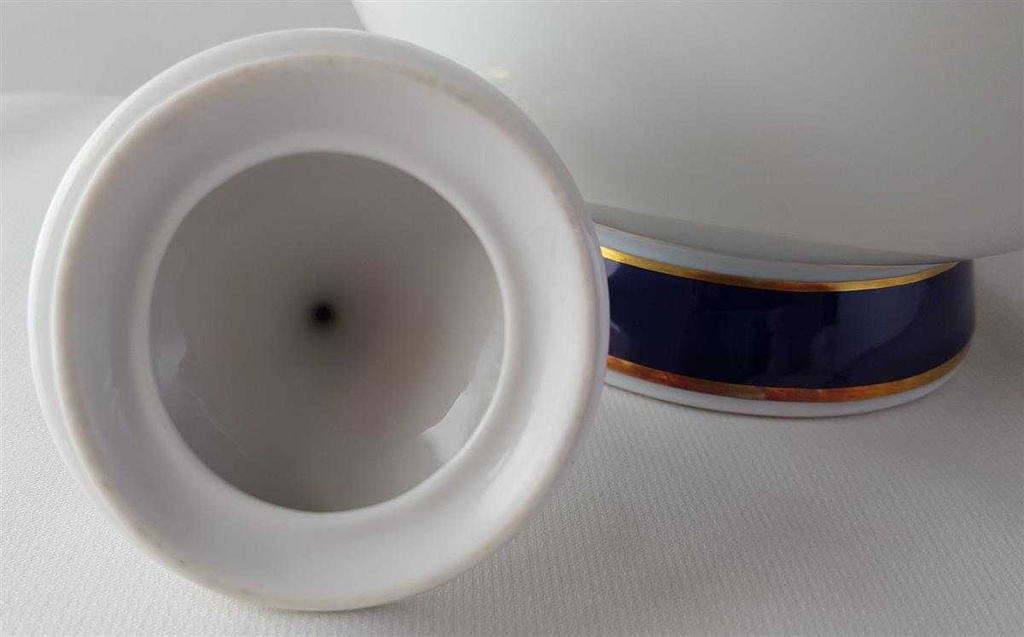 [45813501] Kaffeekanne Goldrand 1,7 L Schumann Arzberg Form 1700 Echt Cobalt mit Bild 4
