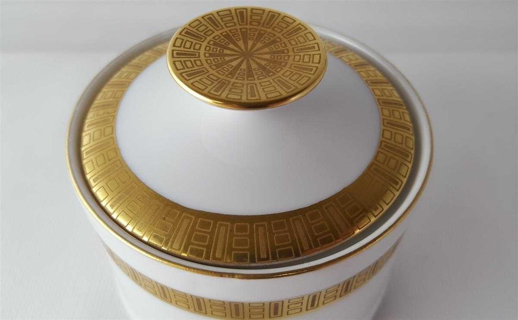 [45813527] Zuckerdose Goldrand Golddekor Eschenbach Alte Formen W5945 gebraucht - sehr gut Bild 3