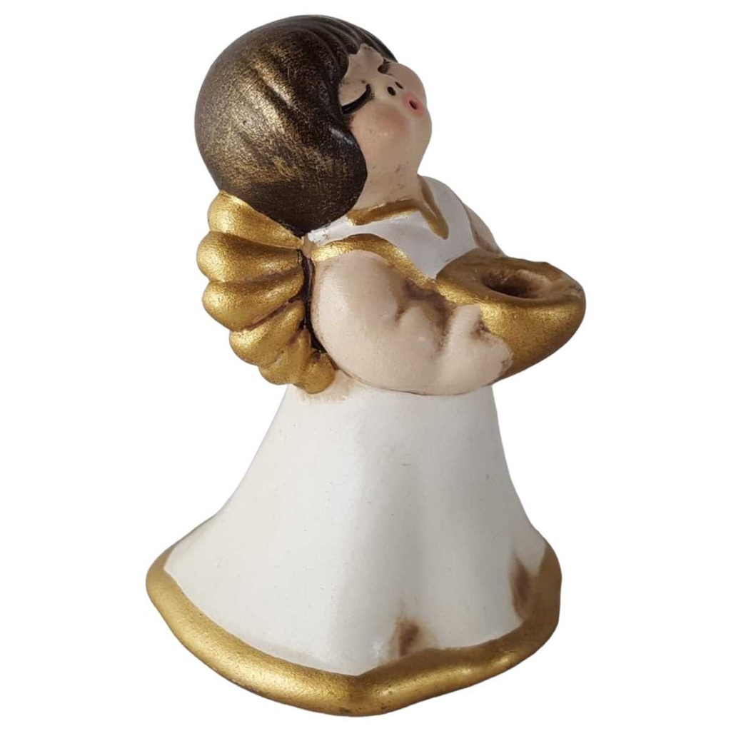 [45813537] Kerzenhalter Figur Skulptur Figuren ohne Kerze Thun Bozener Bozner Engel Gold/Weiß gebraucht - sehr gut Bild 2