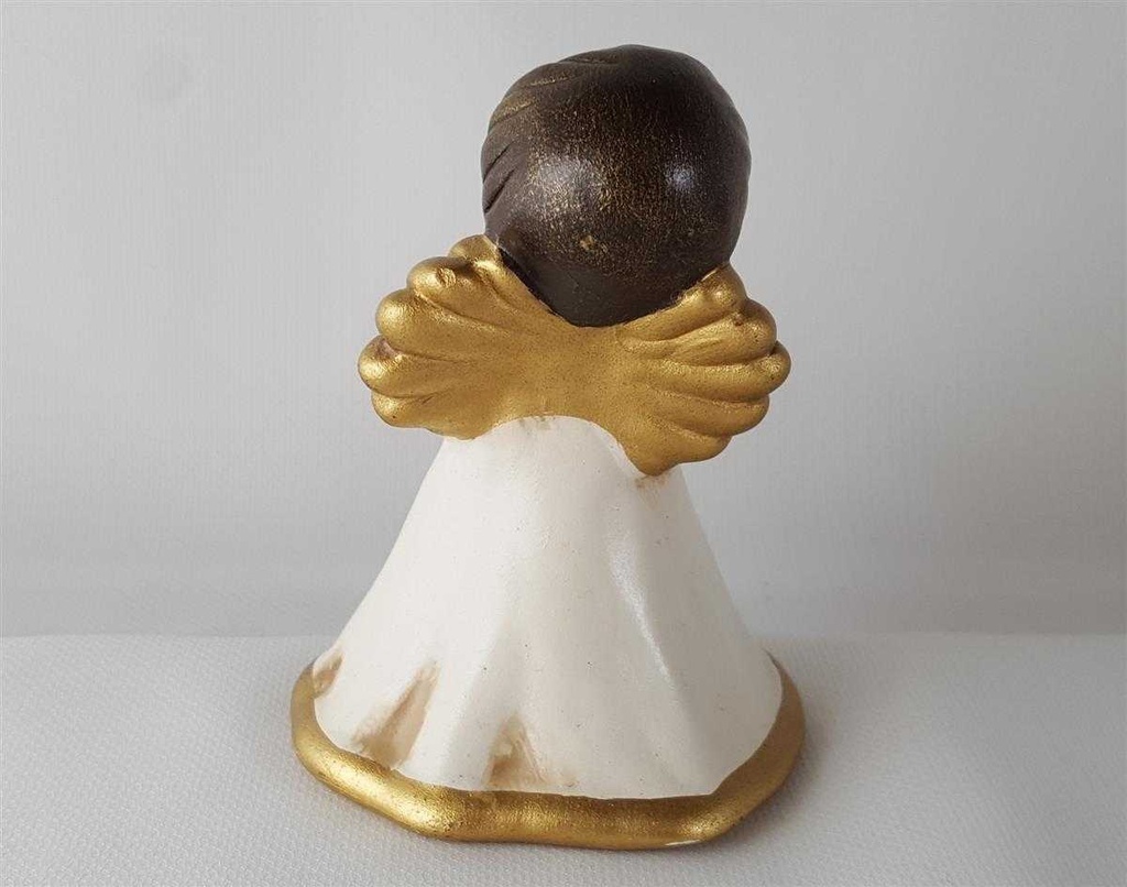 [45813537] Kerzenhalter Figur Skulptur Figuren ohne Kerze Thun Bozener Bozner Engel Gold/Weiß gebraucht - sehr gut Bild 3