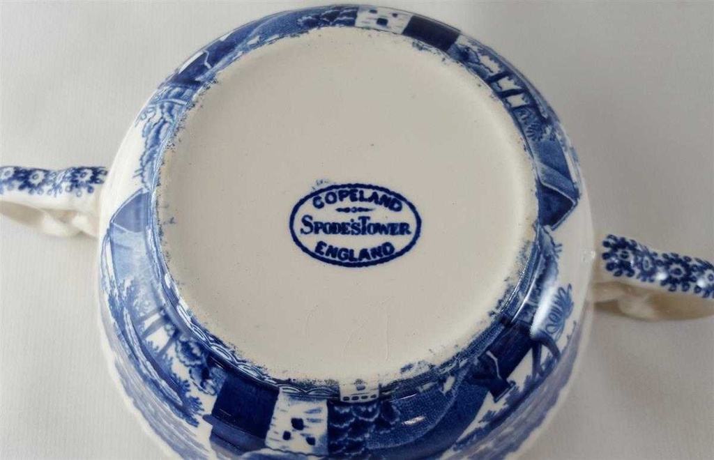 [45813548] Suppentasse Spode Copeland Blau Tower gebraucht - gut Bild 4