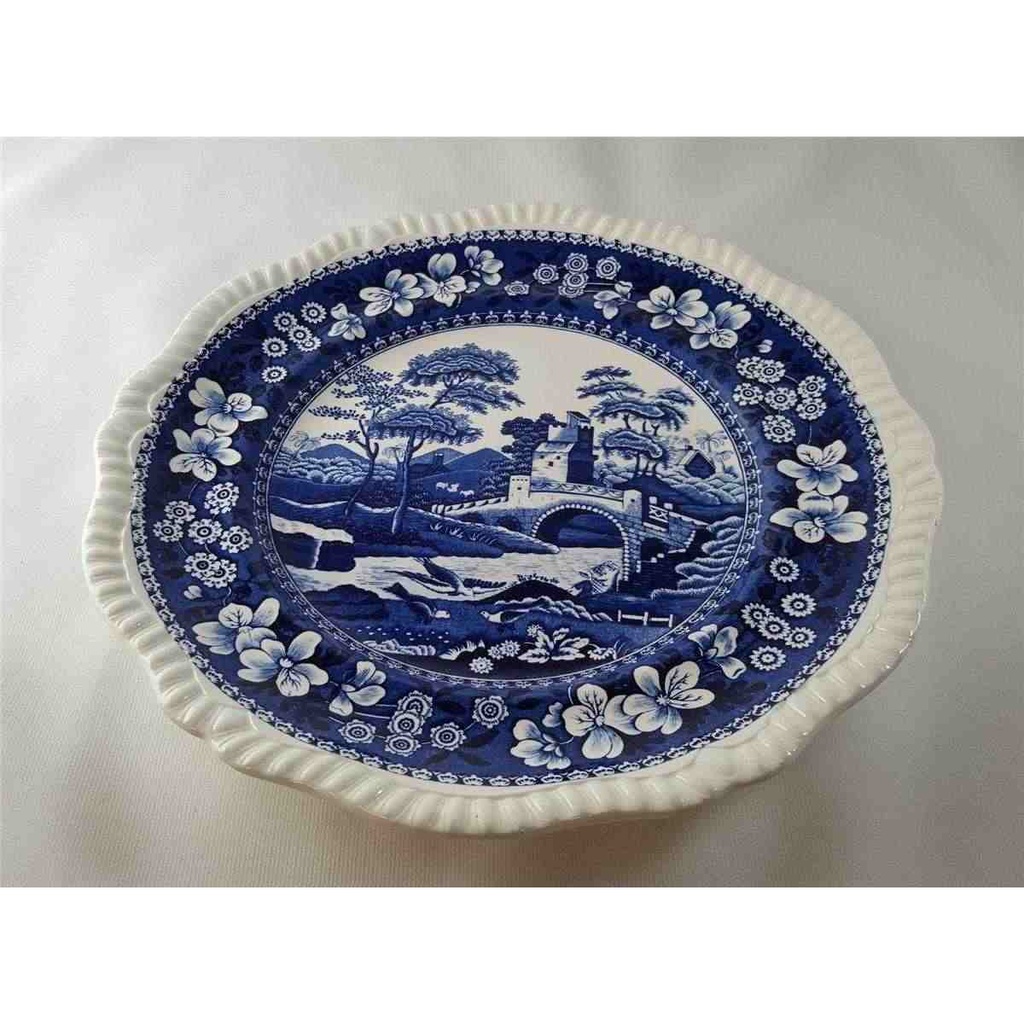 [45813554] Speiseteller Essteller 27 cm Spode Copeland Blau Tower gebraucht - gut Bild 4