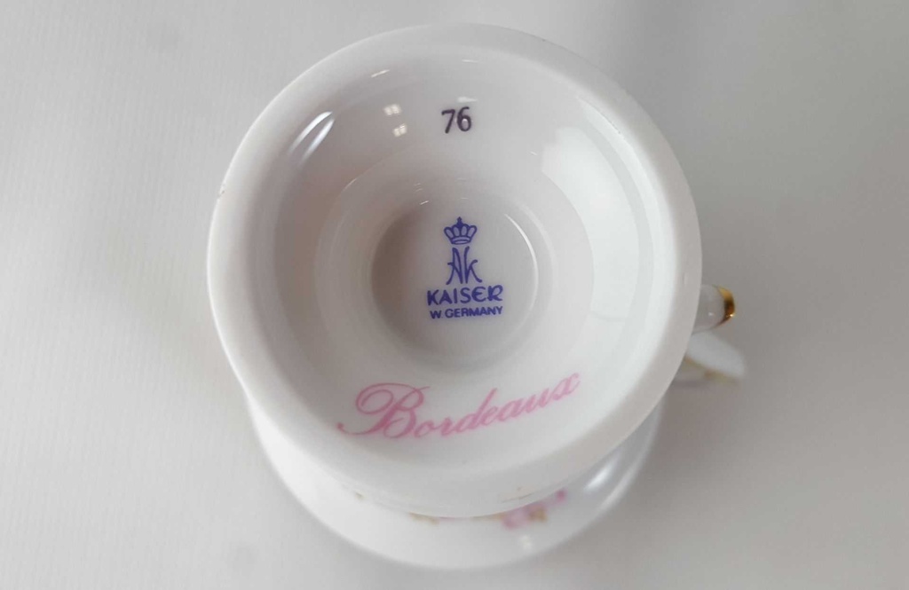 [45813555] Sammeltasse 2tlg AK Kaiser Porzellan Bordeaux gebraucht - sehr gut Bild 8